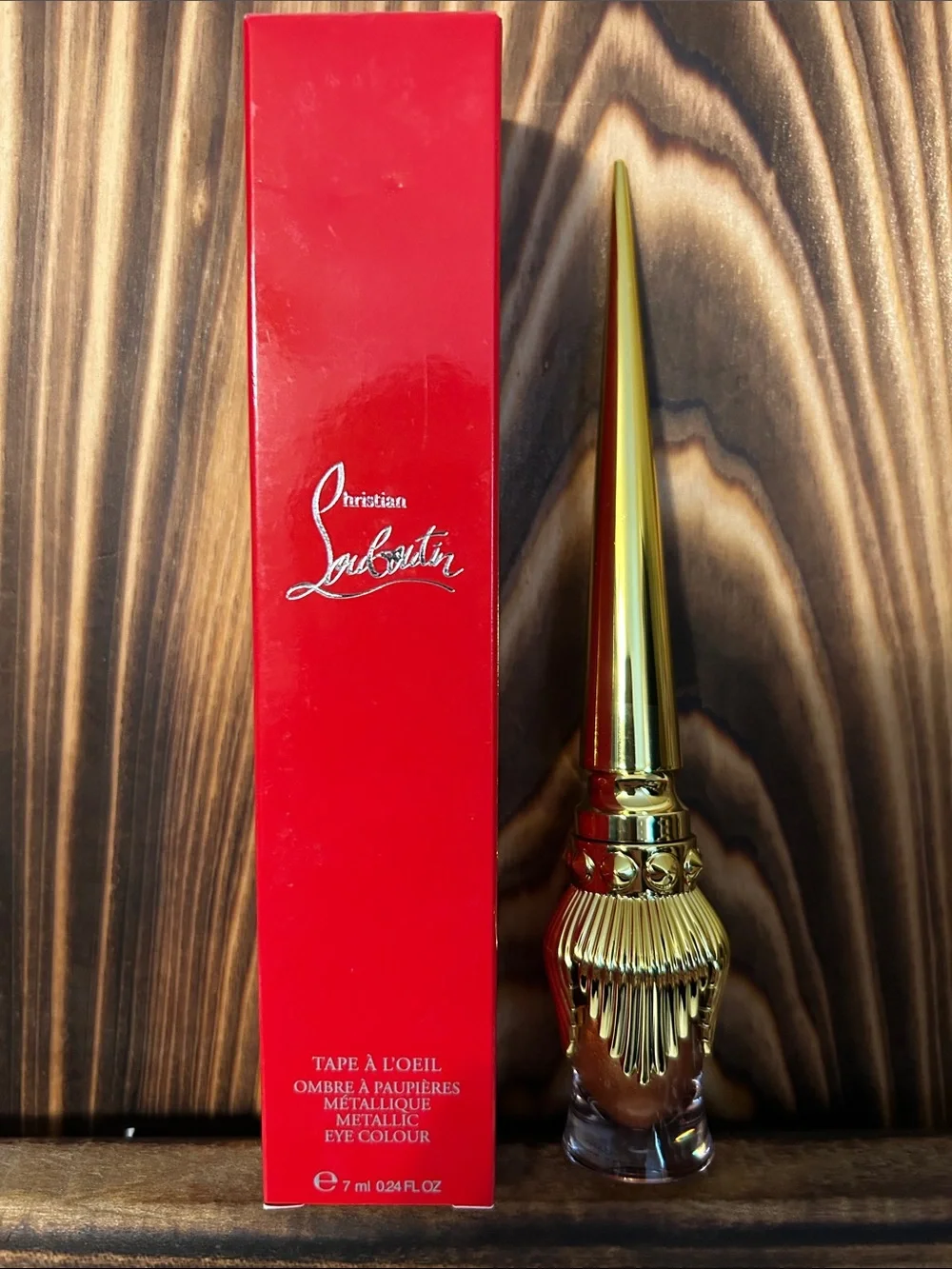 Christian Louboutin Gold Metallic Eyeshadow with Signature Red Box